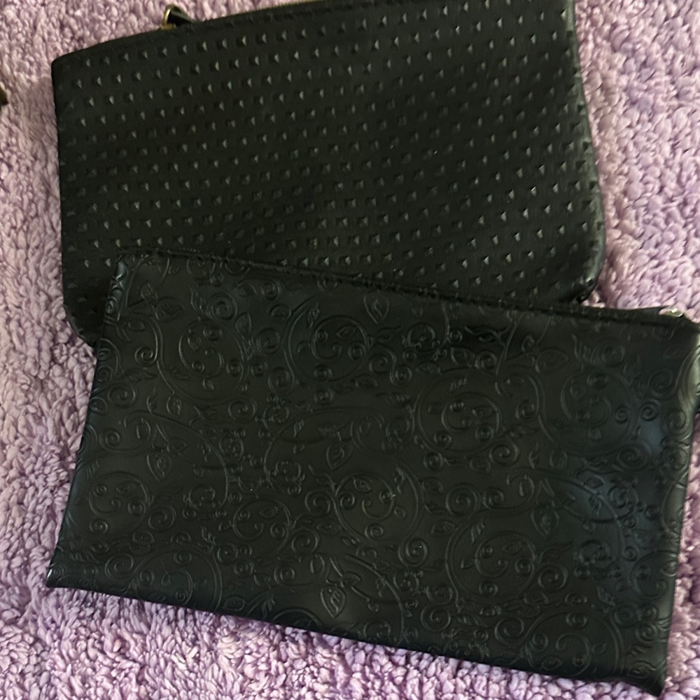 Ipsy Black Textured Pouches